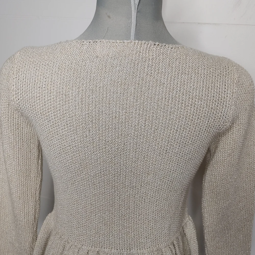 Zara sparkly peplum cardigan size S - Picture 8 of 14